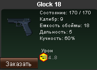 Описание и вид Glock 18 в игре